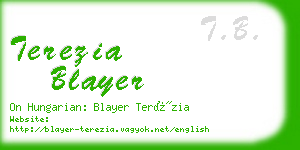 terezia blayer business card
